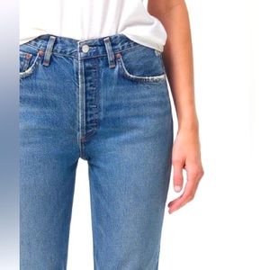 Agolde Riley high rise straight crop (stretch) size 25